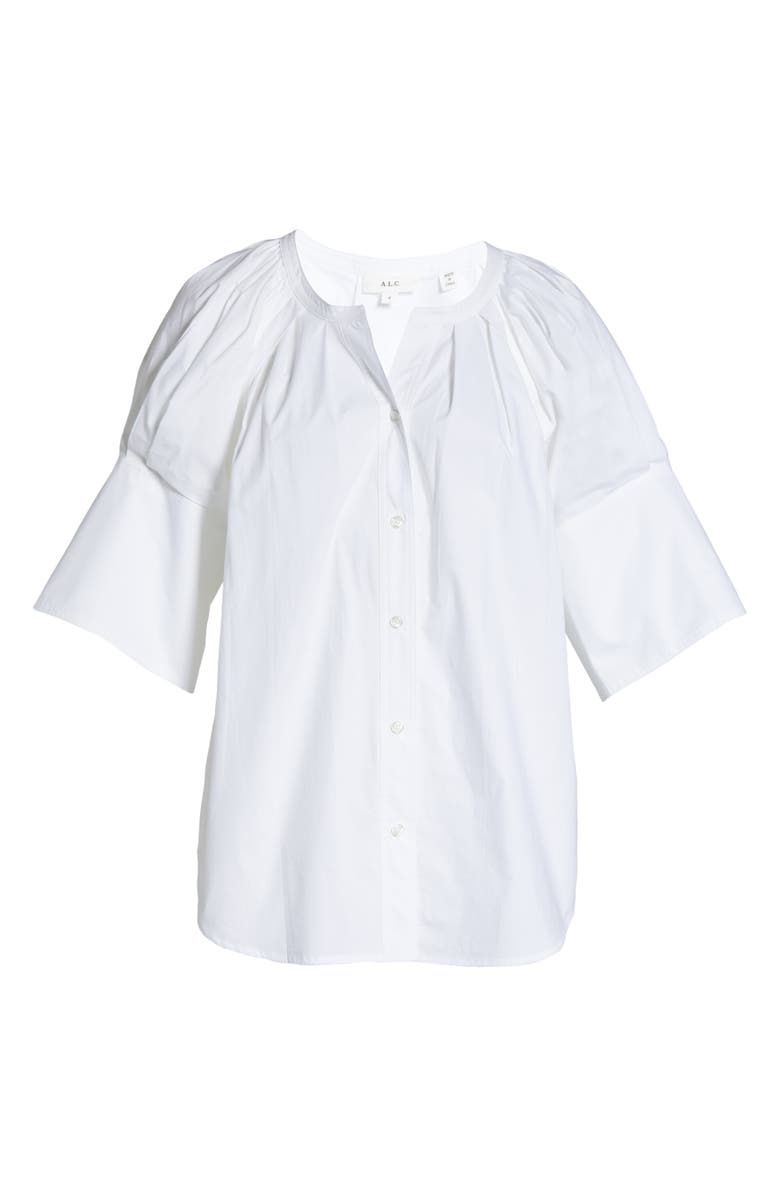 A.L.C. Chloe Puff Sleeve Top, Alternate, color, White