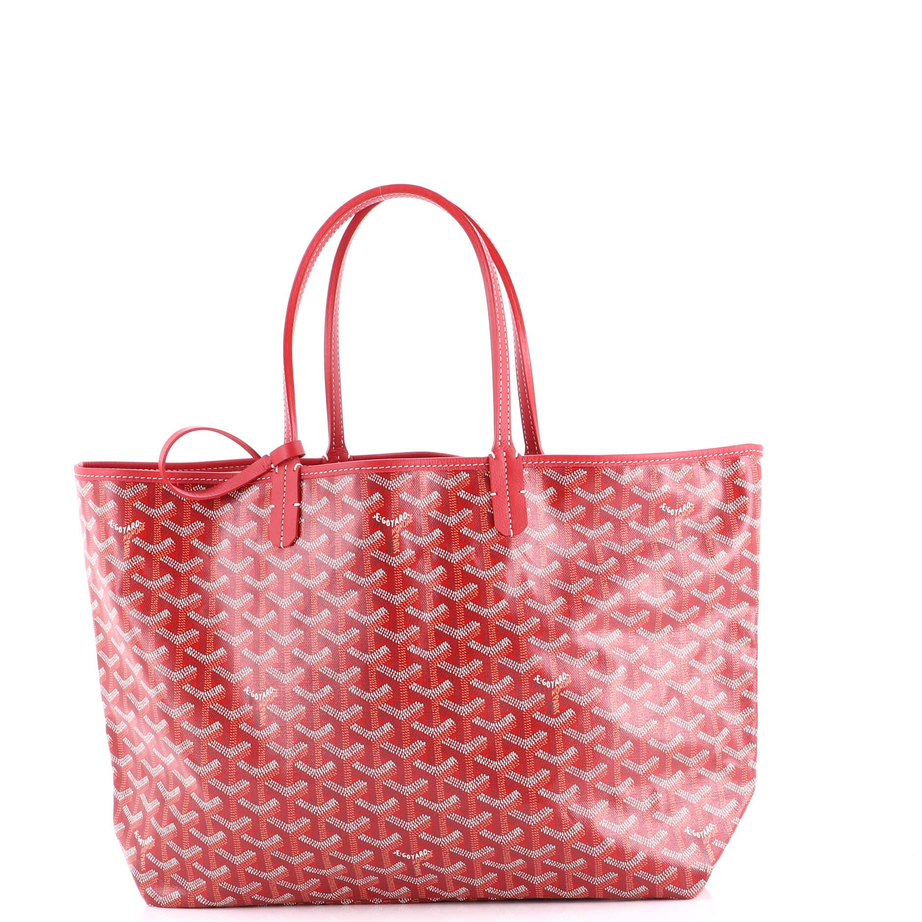 Pre-Owned Goyard Saint Louis Tote Coated Canvas PM, Main, color, Red