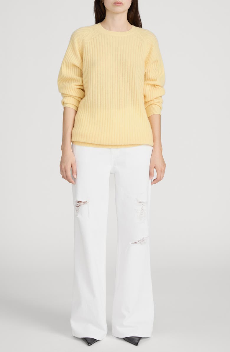 FRAME The Pixie Loose Ripped Wide Leg Jeans, Alternate, color, White Destruct