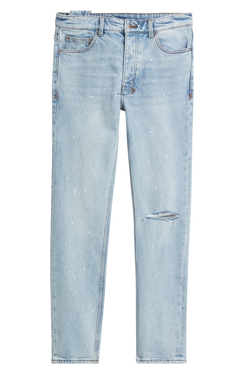 Ksubi Chitch Duke Blue Ripped Slim Tapered Leg Jeans, Main, color, Denim