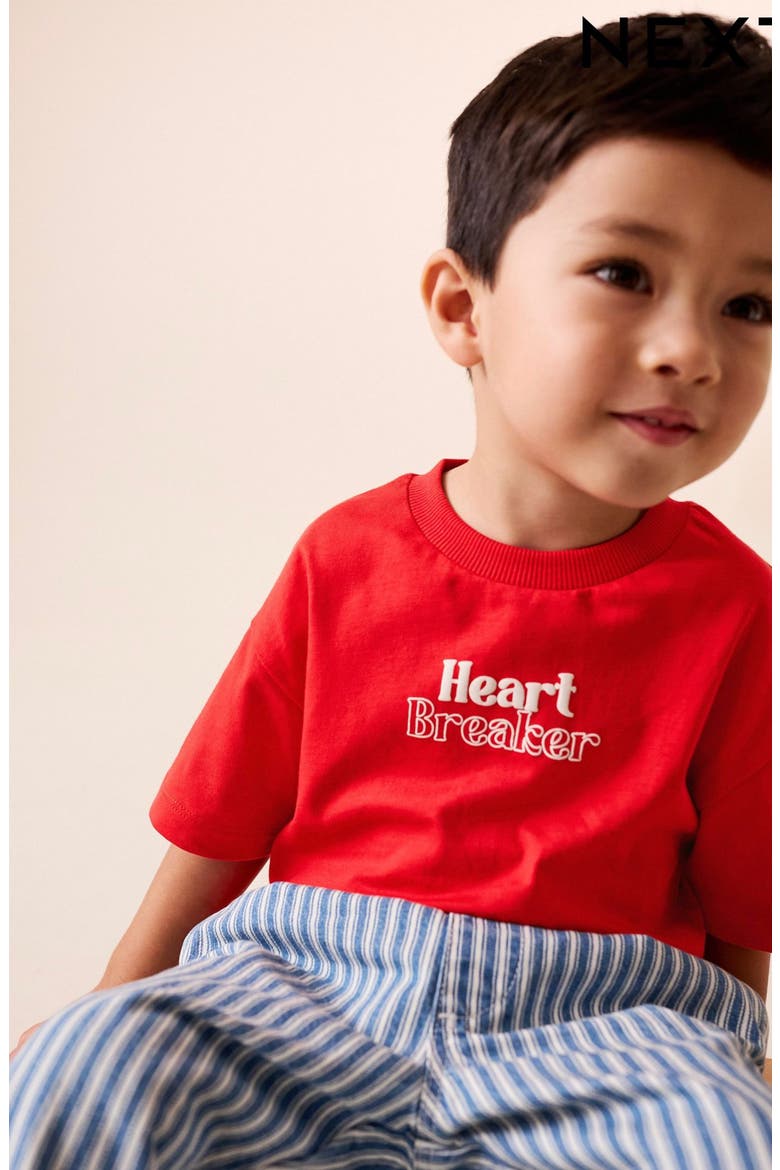 Kids' Heartbreaker Embroidered T-Shirt, Alternate, color, RED