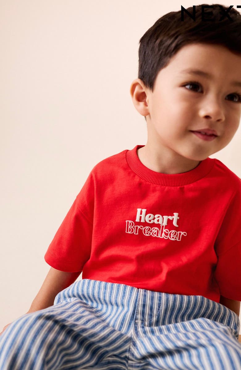 NEXT Kids' Heartbreaker Embroidered T-Shirt, Alternate, color, Red