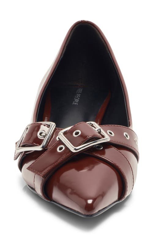 Free People So '90s Pointed Toe Kitten Heel Pump In Brown