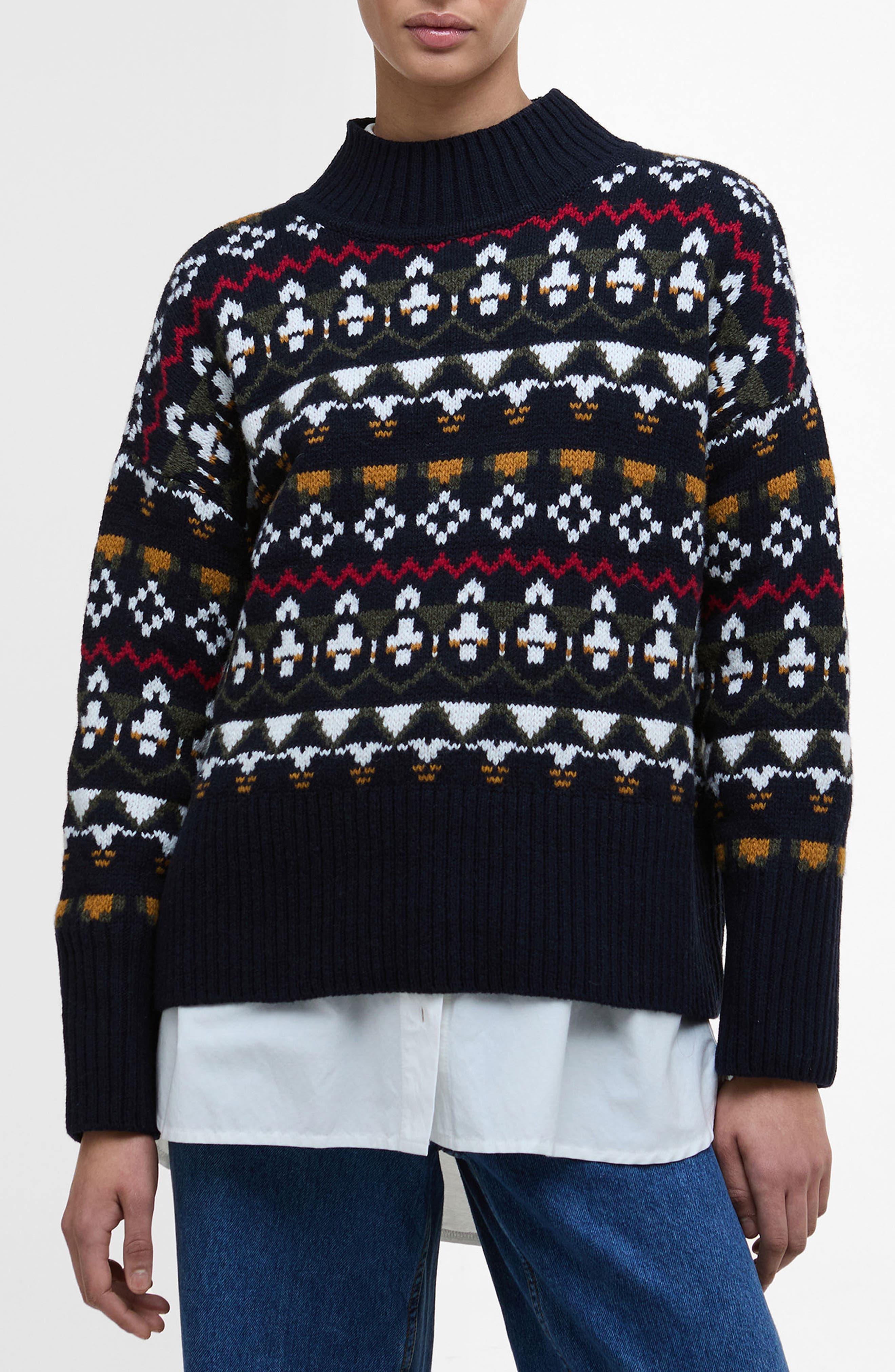 Larisa Fair Isle Wool & Cotton Blend Sweater