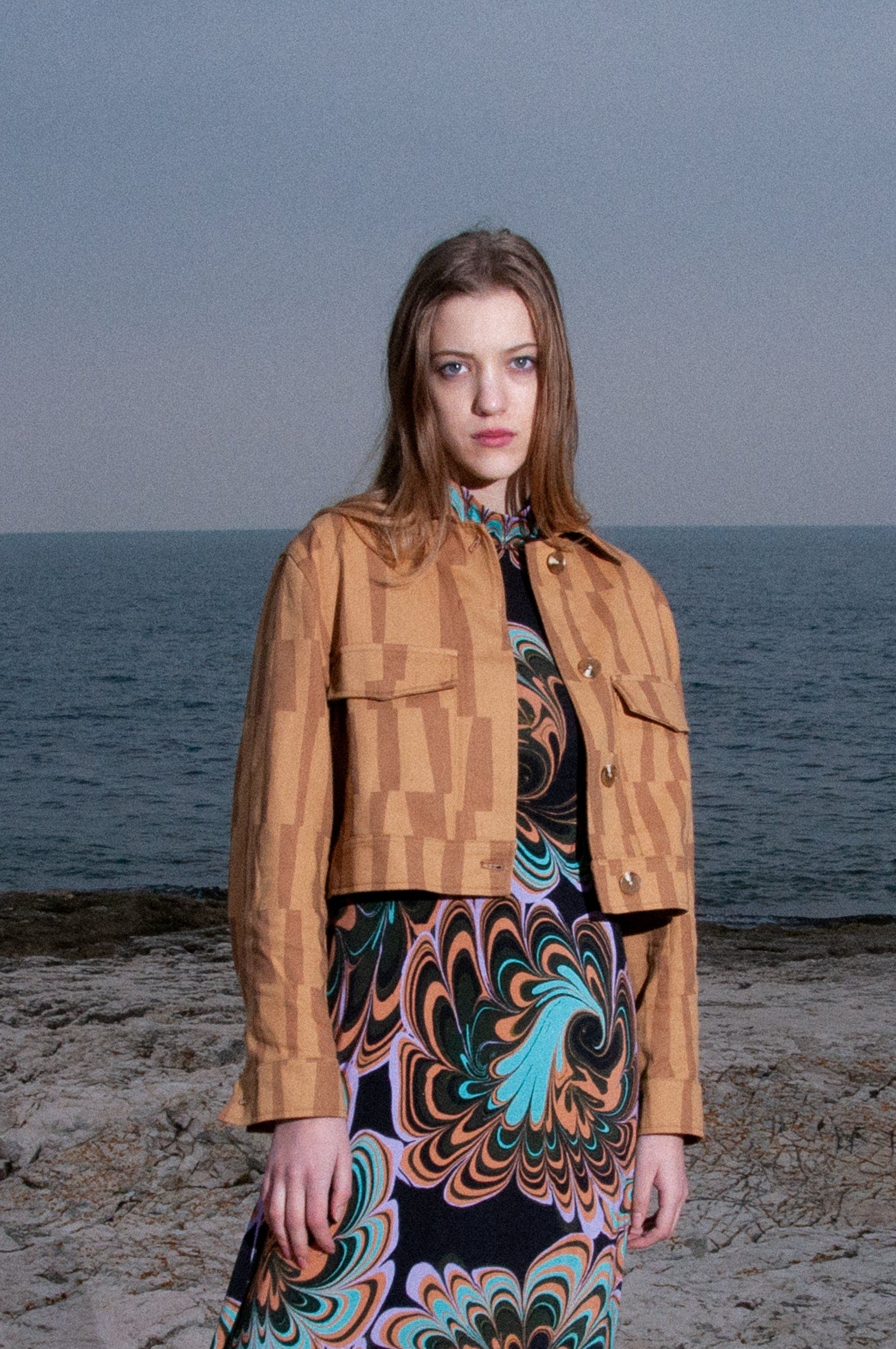 Simplus Cropped Cotton Twill Jacket - image 2