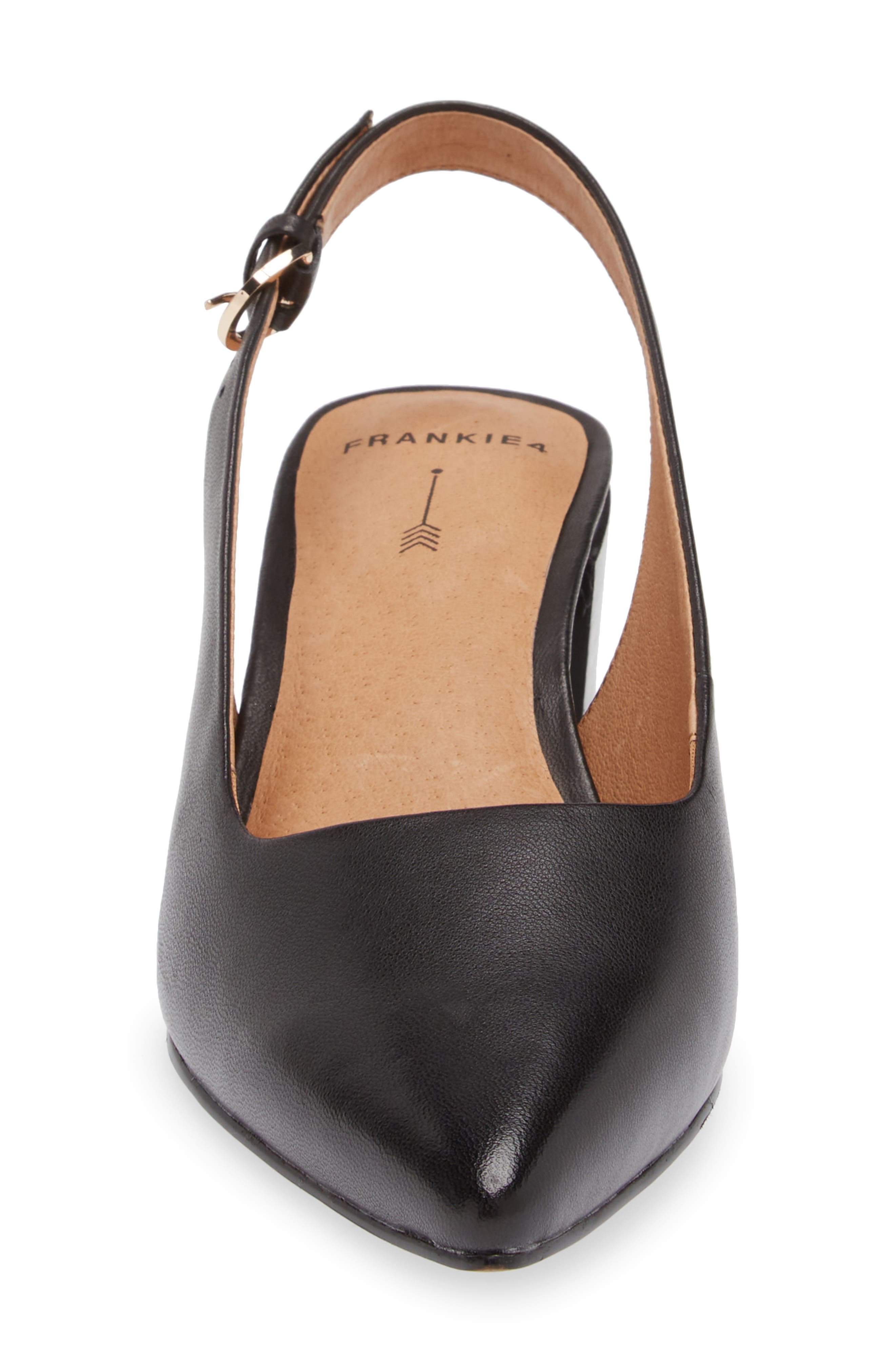 FRANKIE4 Juliett III Pointed Toe Slingback Pump, Alternate, color, Black
