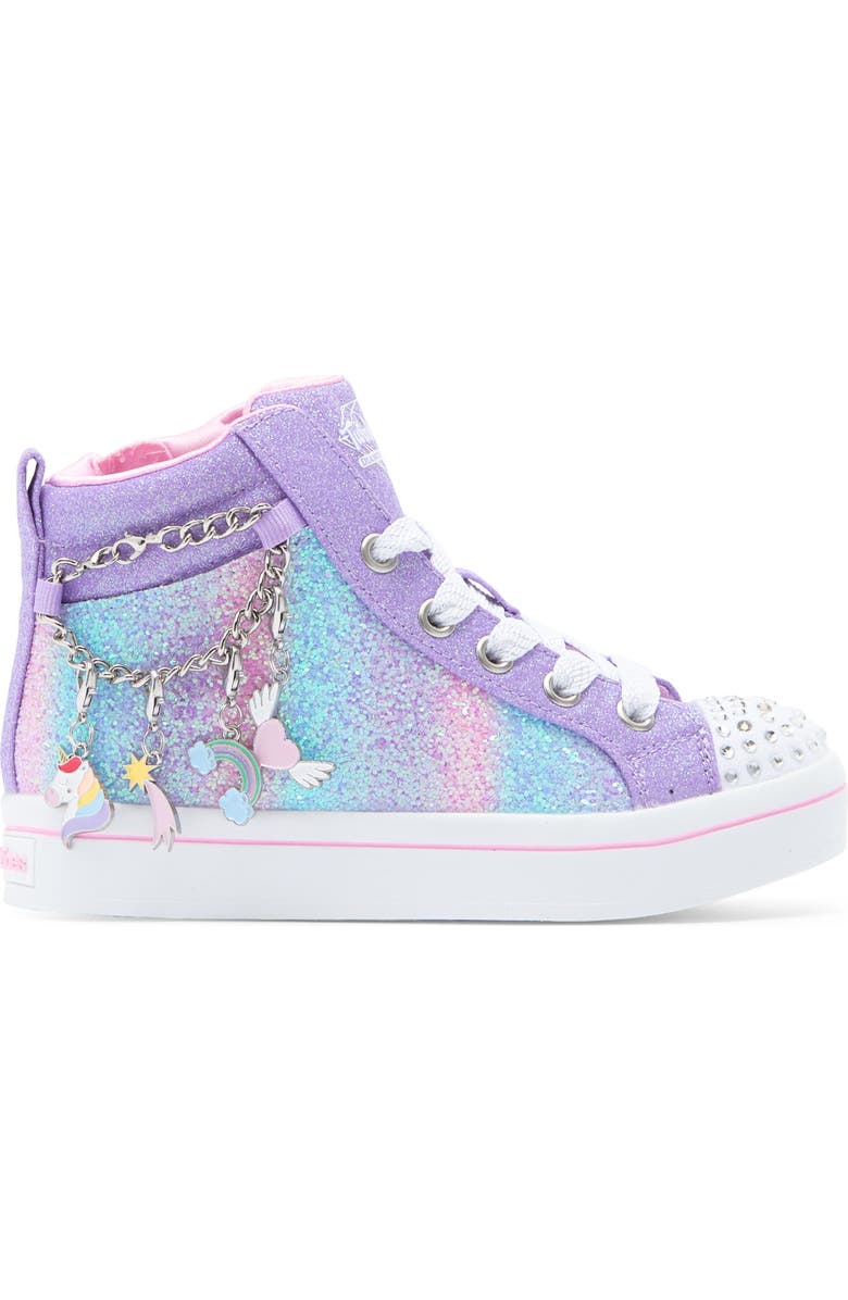 SKECHERS Kids' Twinkle Toes<sup>®</sup> Twi-Lites Light-Up High Top Sneaker, Alternate, color, Lavender/ Multi