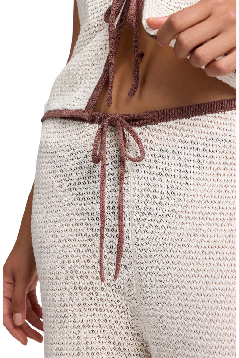 Linen Knit Drawstring Pant, Alternate, color, EGRET/CPPUCCINO