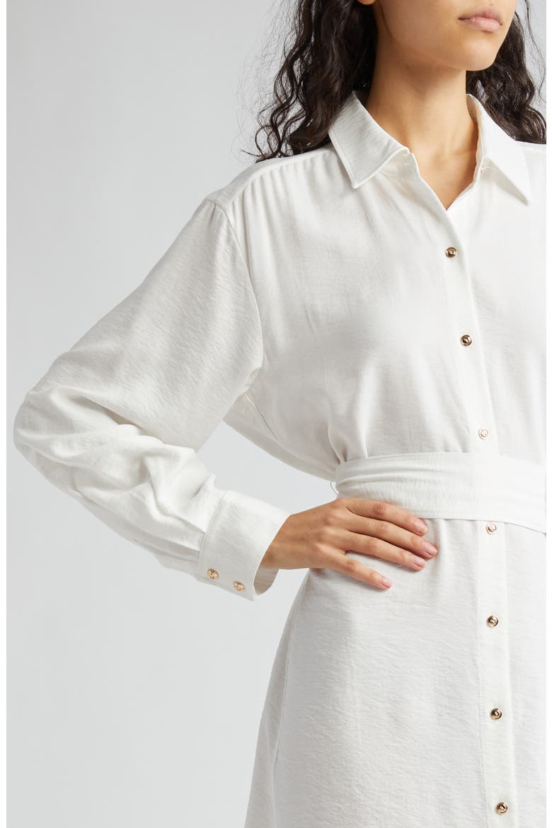 Berkley Long Sleeve Shirtdress, Alternate, color, IVORY