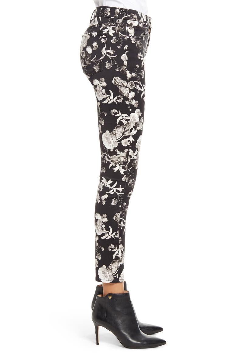 High Waist Floral Print Ankle Skinny Jeans, Alternate, color, FRONTIER FLORALS