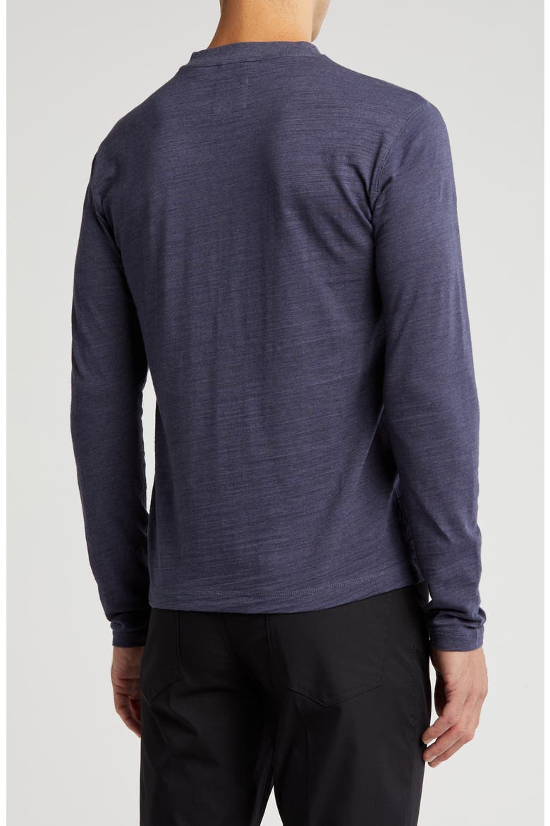 Slub Jersey Knit Long Sleeve Henley, Alternate, color, NAVY BLUE HEATHER