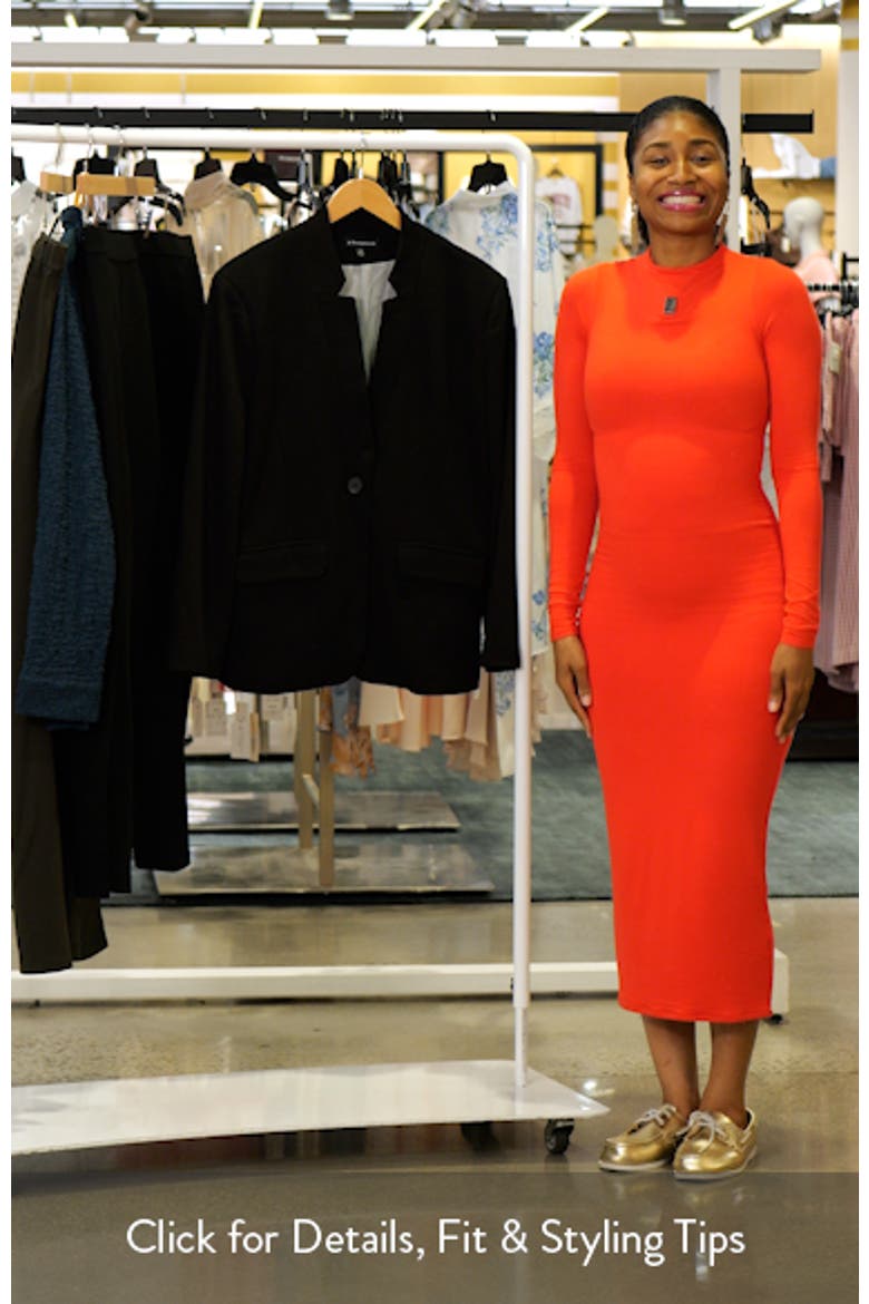 Inverted Notch Collar Cotton Blend Blazer video