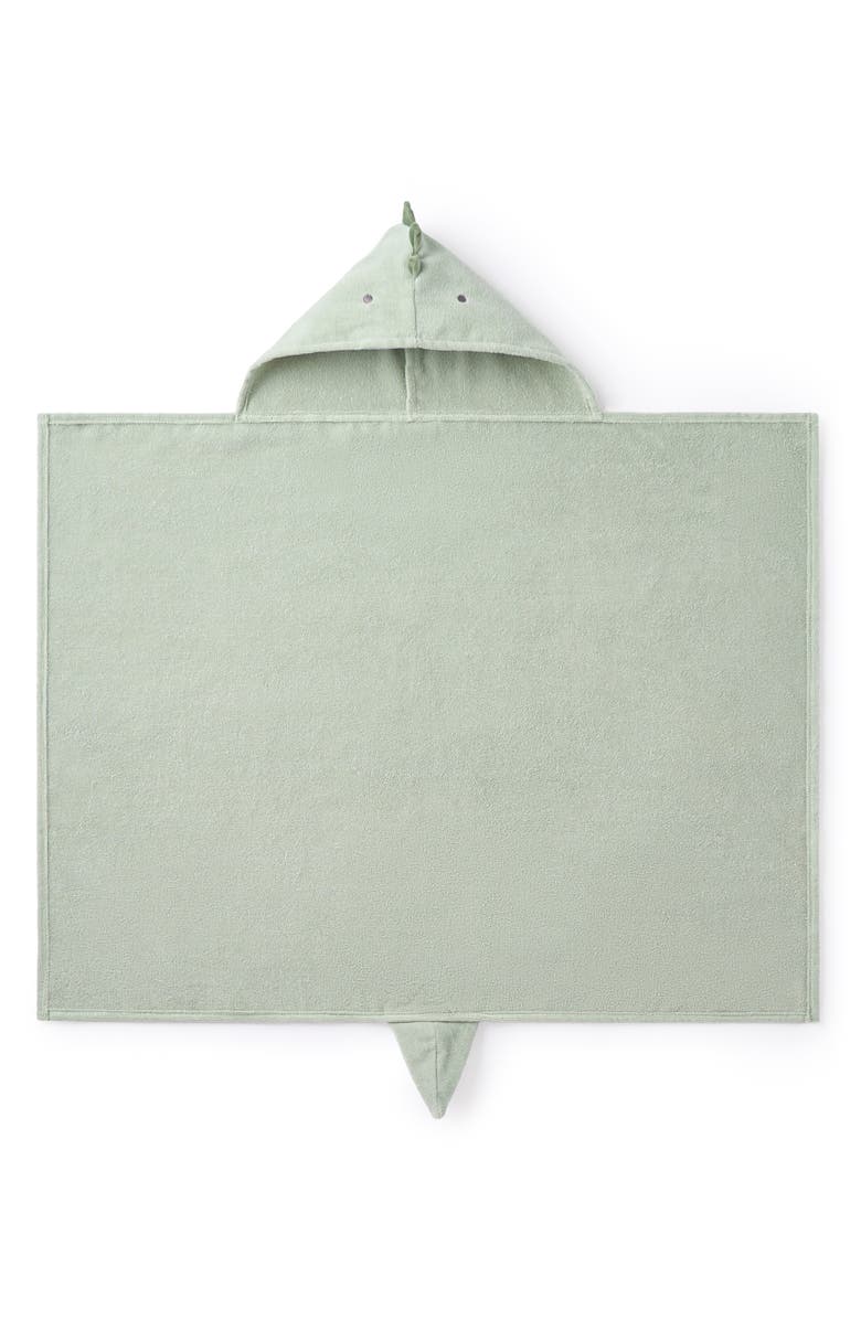 Elegant Baby Terry Velour Hooded Dinosaur Towel, Main, color, Sage Green