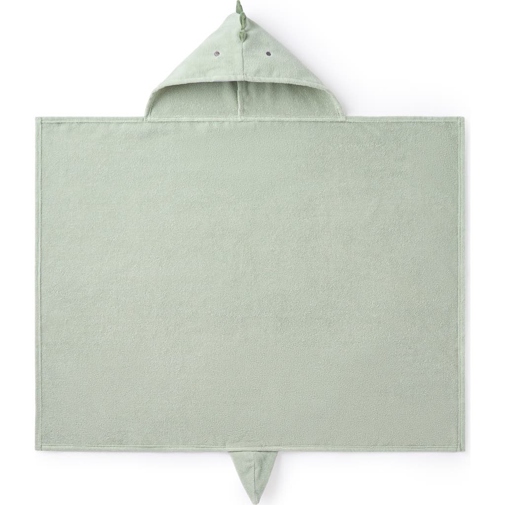 Shop Elegant Baby Terry Velour Hooded Dinosaur Towel In Sage Green
