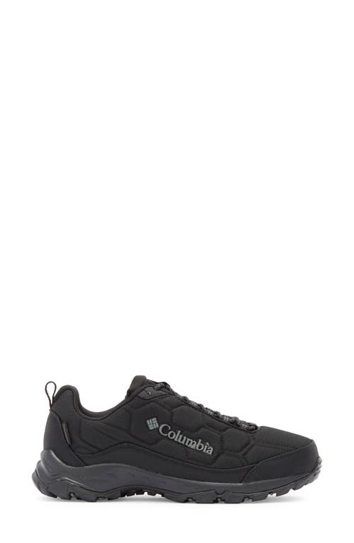 Columbia Firecamp Iii Waterproof Hiking Shoe In Black/dark Grey