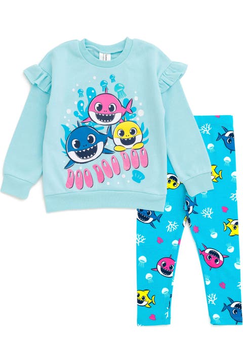 Baby Shark 2-Piece Fleece Sweatshirt and Leggings Set