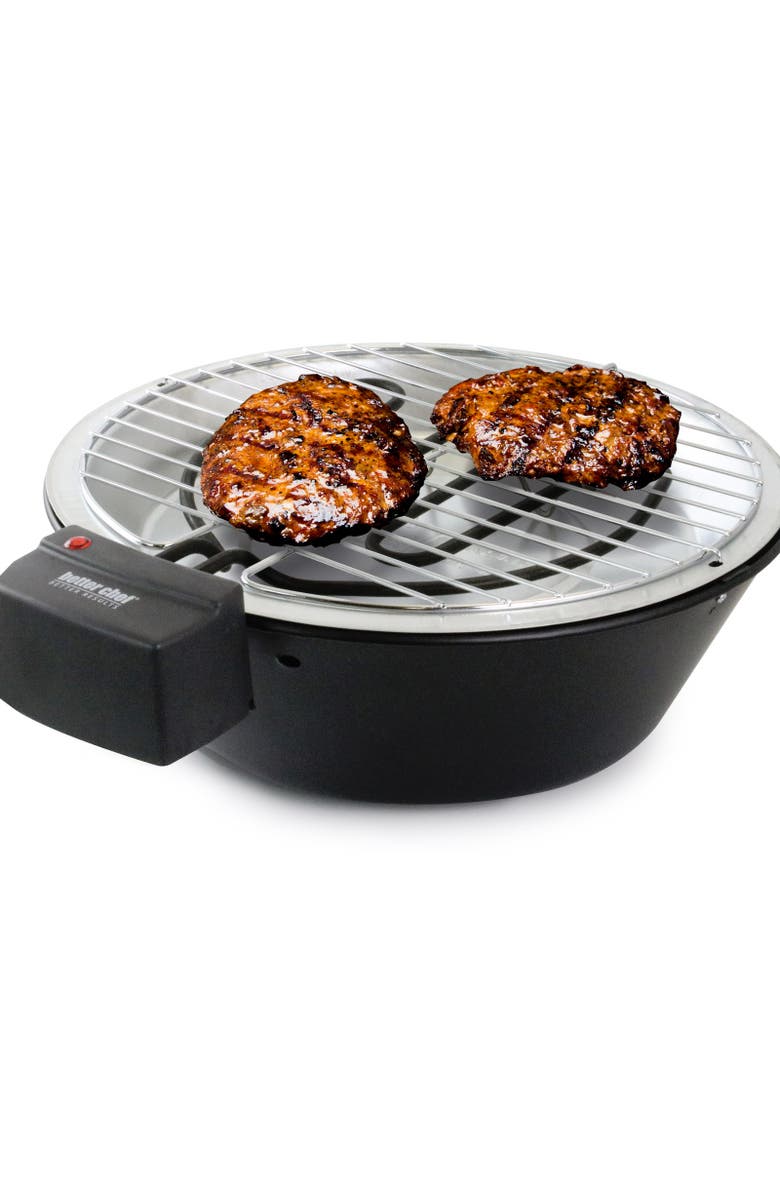 Better Chef Indoor Outdoor 14 in Tabletop Electric Barbecue Grill, Alternate, color, Black