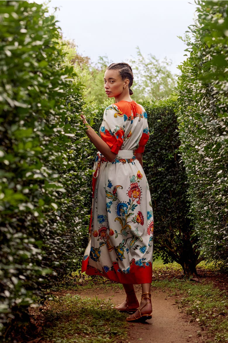 Rita Wrap Dress, Alternate, color, Cartagena