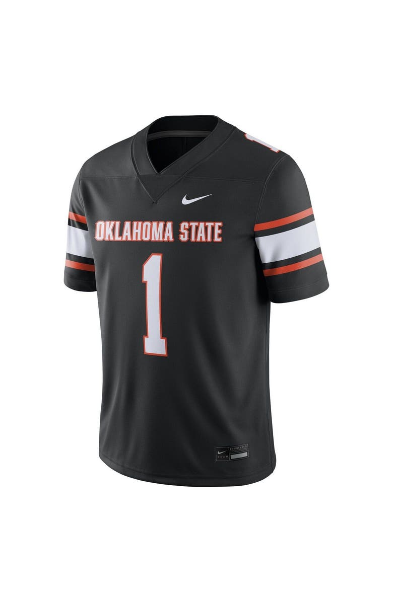 Nike Men's Nike #1 Black Oklahoma State Cowboys Game Jersey, Alternate, color, Black
