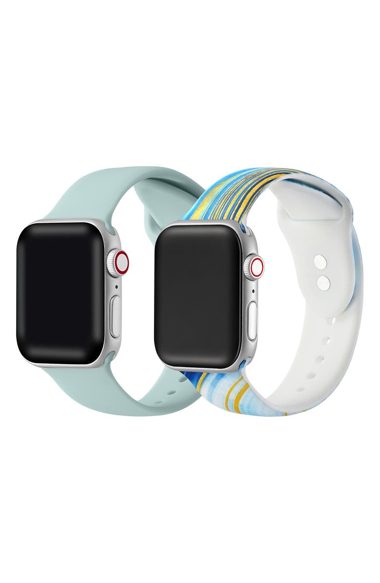 The Posh Tech Posh Tech Assorted 2-Pack Silicone Apple Watch<sup>®</sup> Strap - Pack of 2, Alternate, color, 