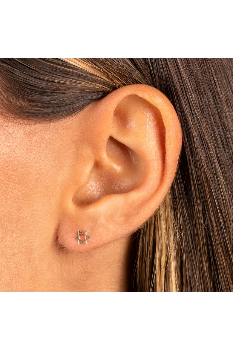 Solid Mini Star of David Stud Earring 14K, Alternate, color, 14K Gold