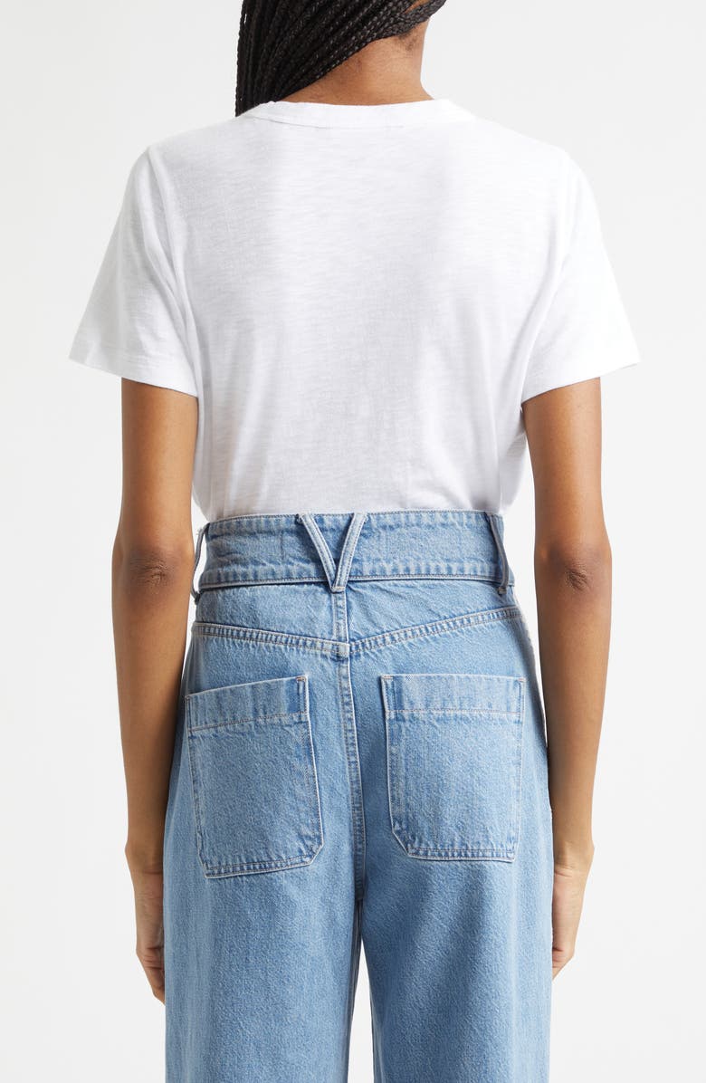 Veronica Beard Carla Embroidered T-Shirt, Alternate, color, White