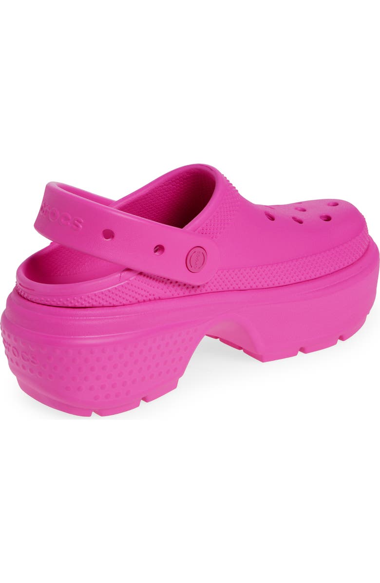 CROCS Stomp Slingback Platform Clog, Alternate, color, Pink Crush
