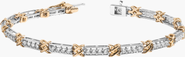 Aurate New York Lab Grown White Sapphire X Tennis Bracelet