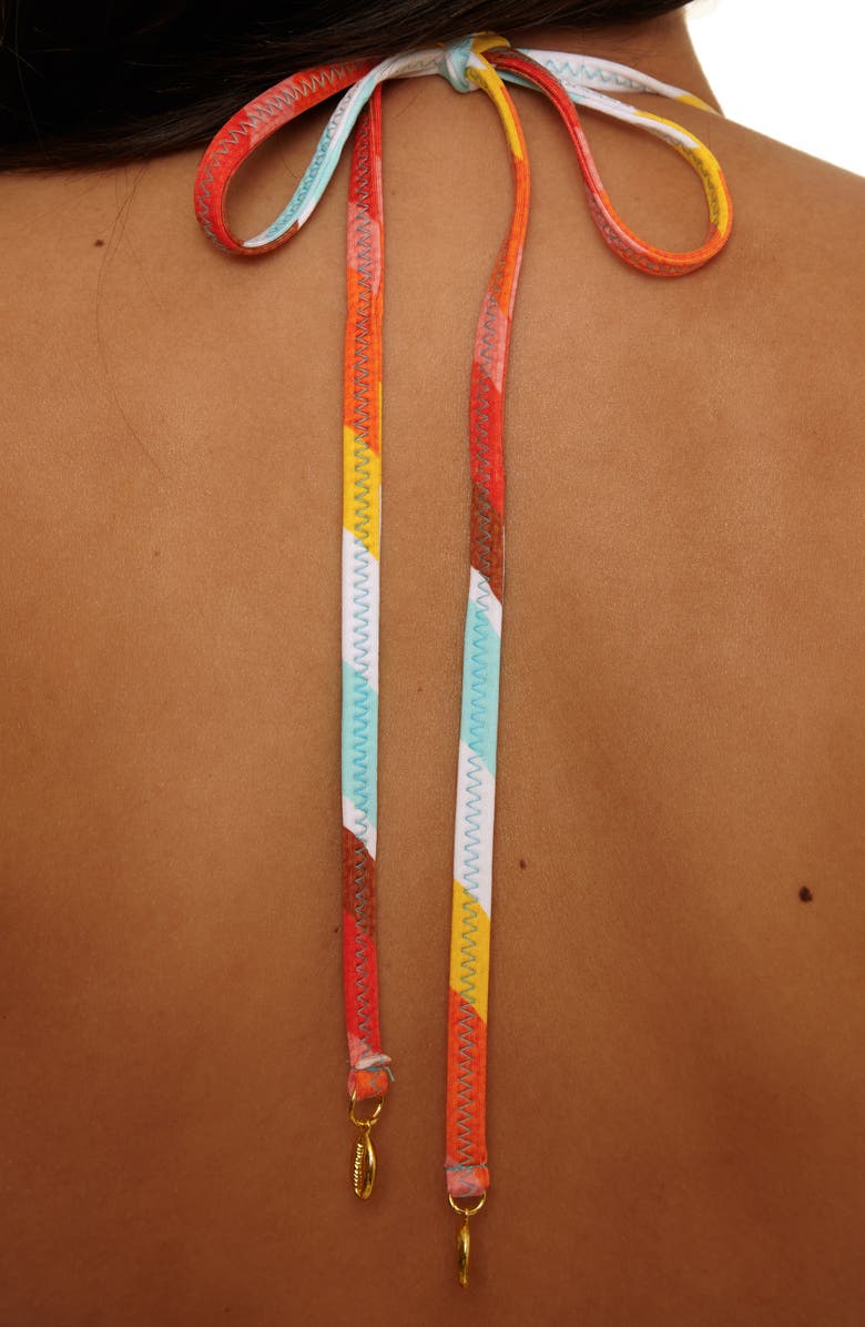 Trina Turk Cyclades Halter Swim Top, Alternate, color, Multi