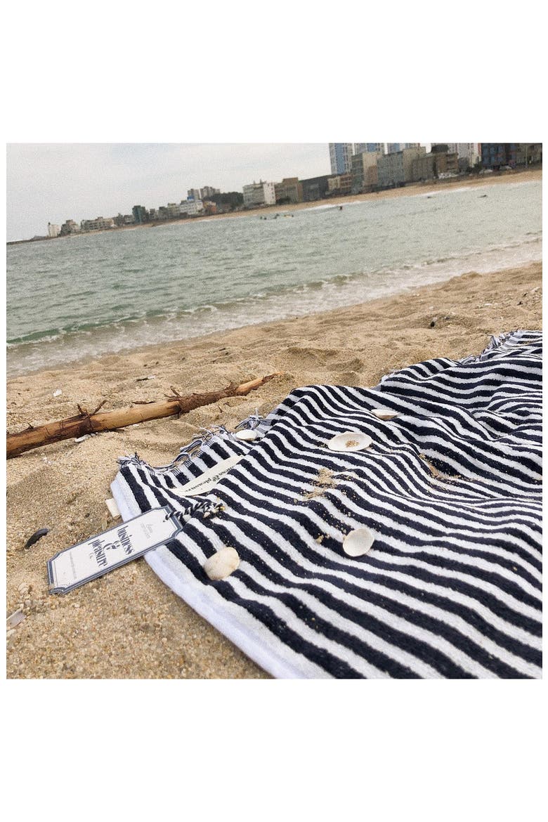The Beach Towel, Alternate, color, LAURENS NAVY STRIPE