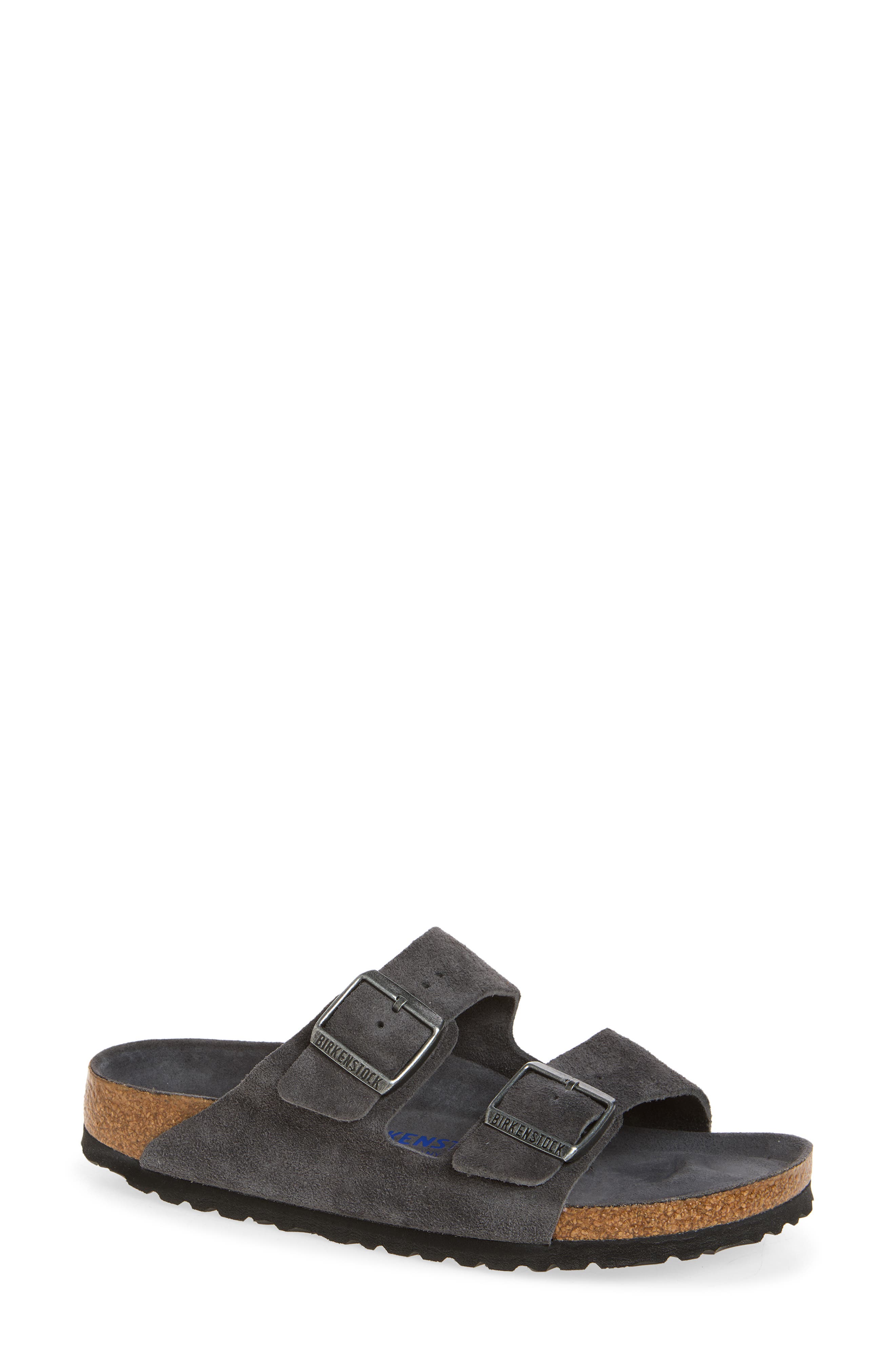 Arizona Soft Footbed Slide Sandal, Main, color, CHARCOAL