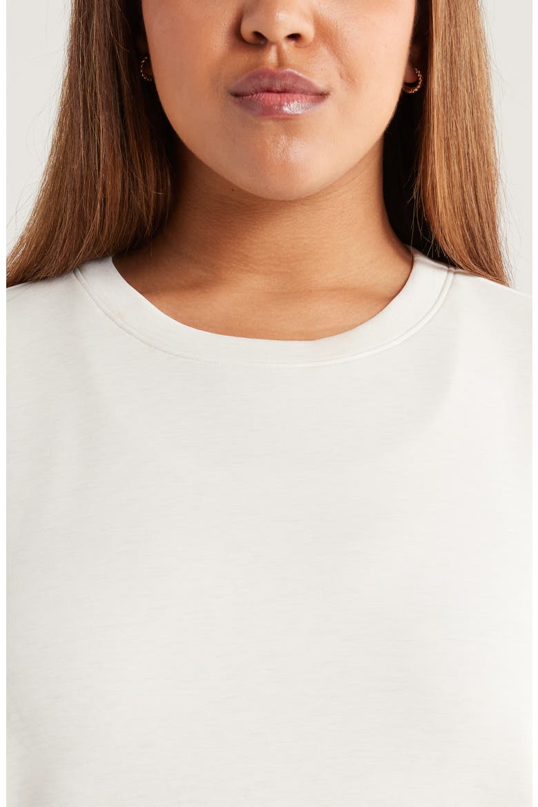 Soft Luxe Boxy Knit Crew Sweatshirt, Alternate, color, BEIGE IVORY HEATHER