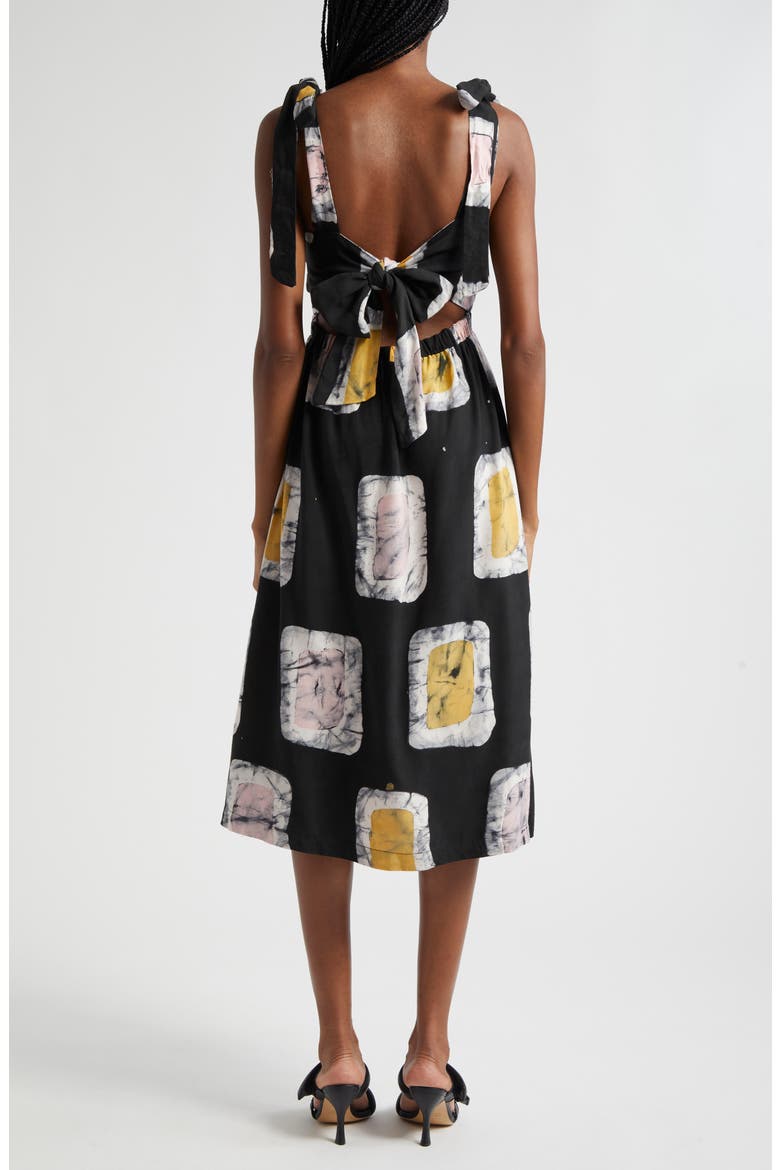 Debo Midi Sundress, Alternate, color, BLACK MULTICOLORED