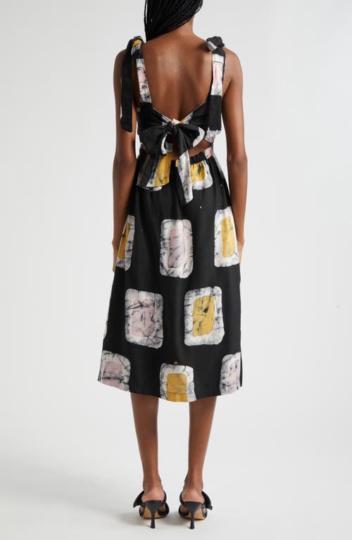 Busayo Debo Midi Sundress In Black Multicolored