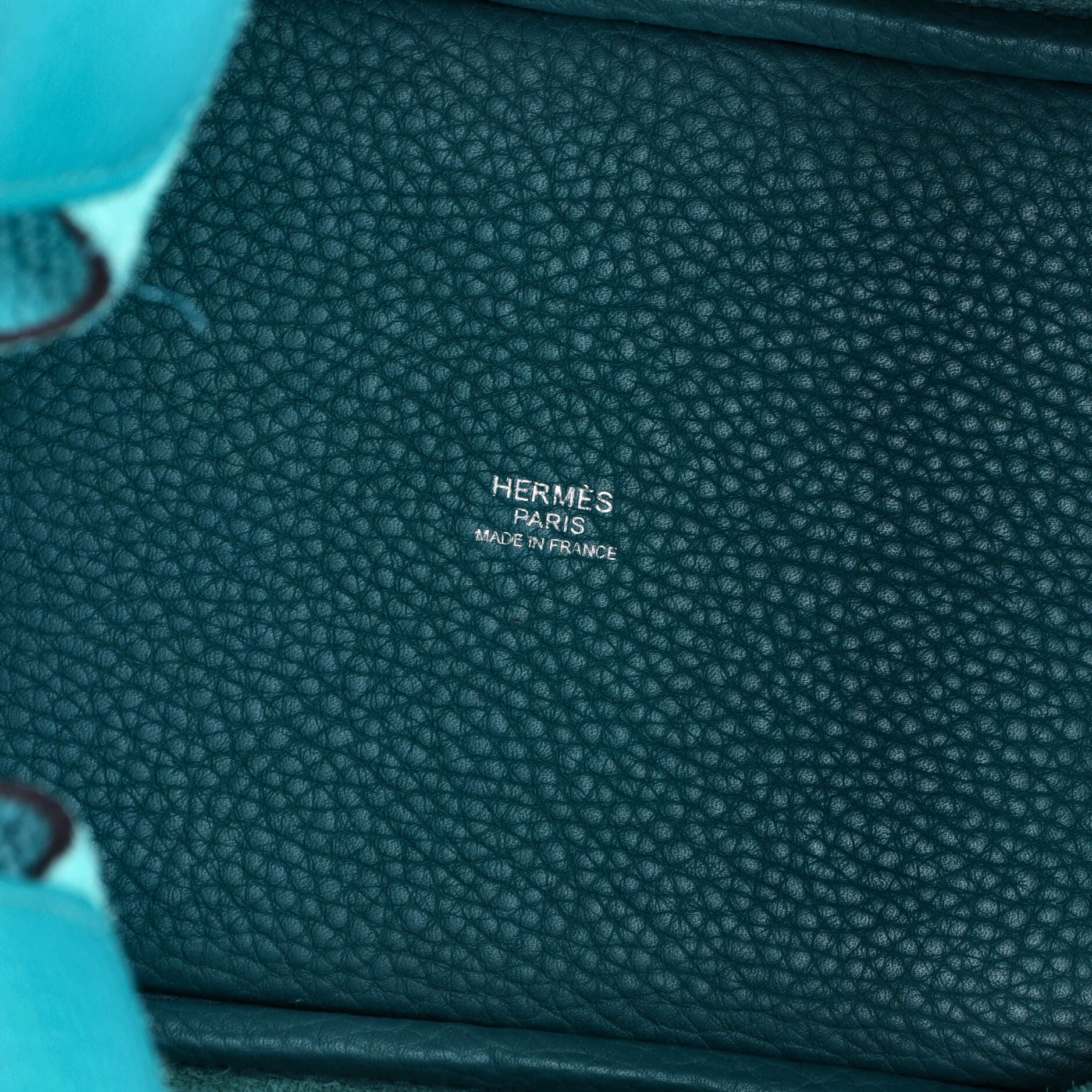 Pre-Owned Hermes Picotin Lock Bag Clemence PM, Alternate, color, Bleu Paon