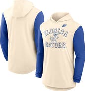 Nike Men's Nike Natural/Royal Florida Gators Legacy Color-Block Tri-Blend Performance Long Sleeve Hoodie T-Shirt