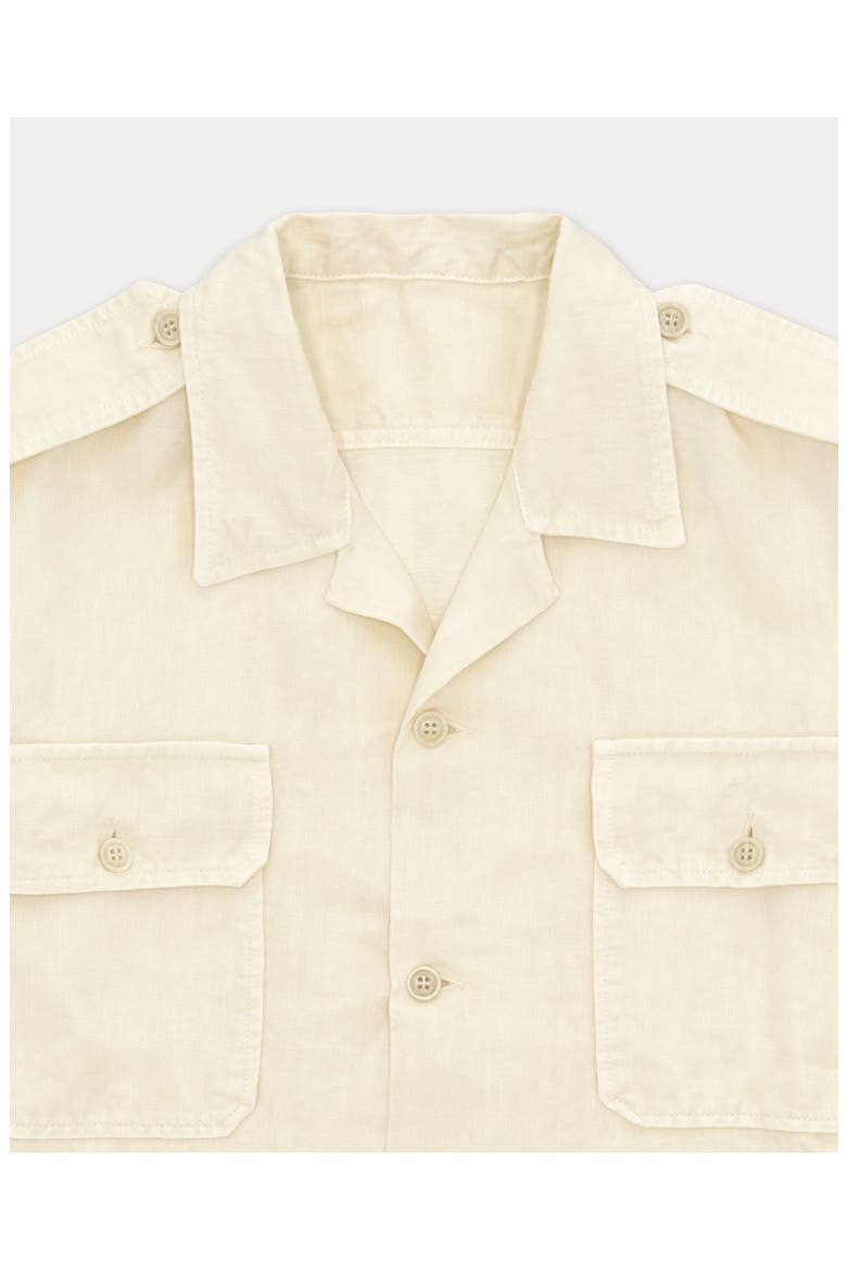 Bonnie Safari Linen Shirt, Alternate, color, White