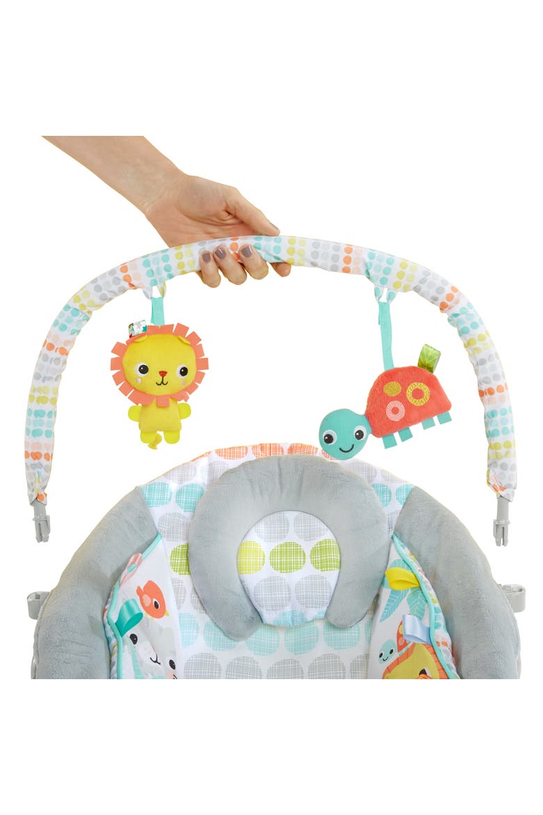 Whimsical Wild Comfy Bouncer Seat with Soothing Vibration and Melodies, Alternate, color, MULTICOLORED