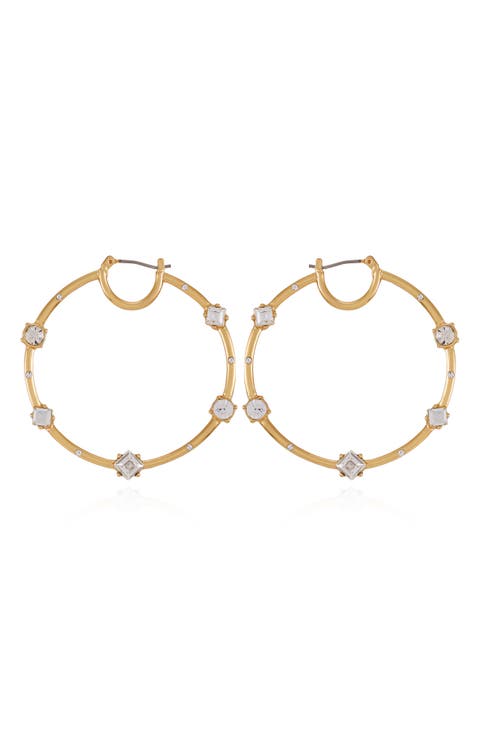 Crystal Hoop Earrings