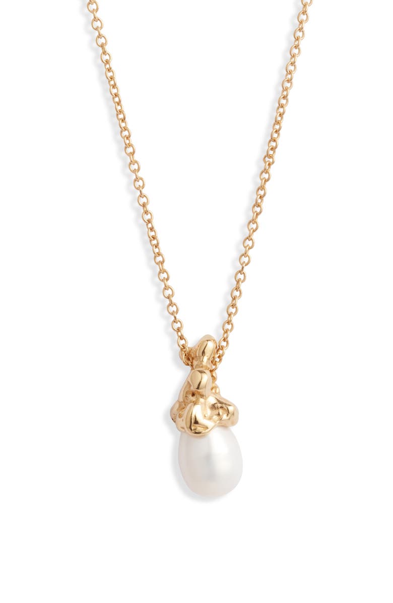 FARIS Sophia Freshwater Pearl Pendant Necklace, Main, color, Gold