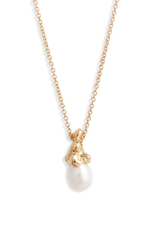 FARIS Sophia Freshwater Pearl Pendant Necklace in Gold 