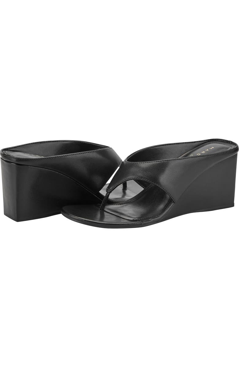 Marc Fisher LTD Udena Wedge Flip Flop, Alternate, color, Black