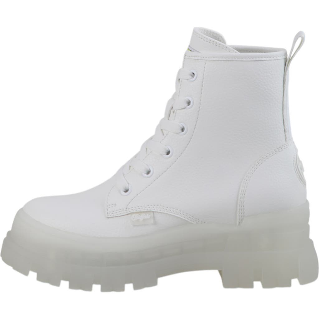 Buffalo Boots Aspha Rld Flat Bootie In White