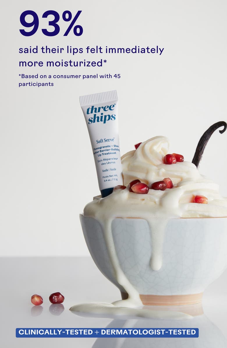 Three Ships SoftServe<sup>™</sup> Pomegranate + Shea Butter Barrier-Building Lip Treatment, Alternate, color,