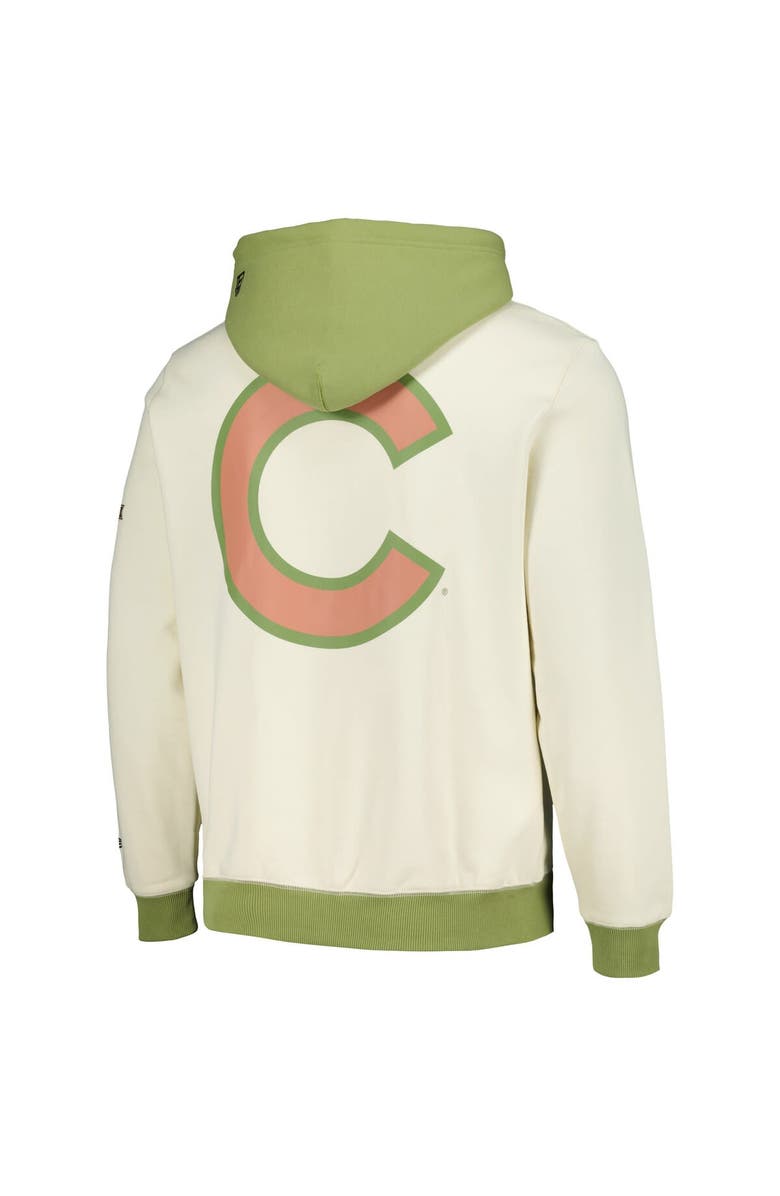 New Era Men's New Era Cream/Green Chicago Cubs Color Pop Pullover Hoodie, Alternate, color, Cream
