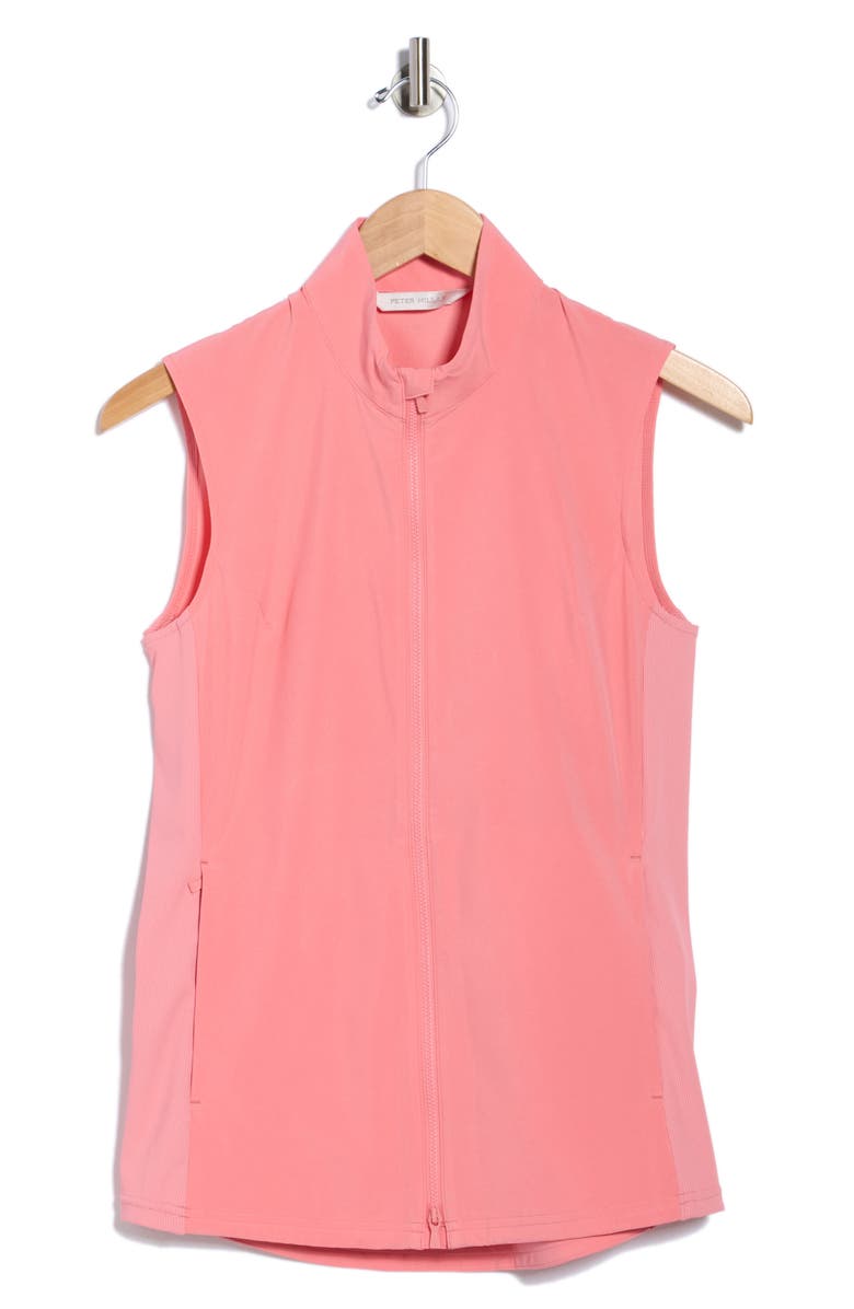 Peter Millar Dunes Water Resistant Golf Vest, Alternate, color, Coral Reef