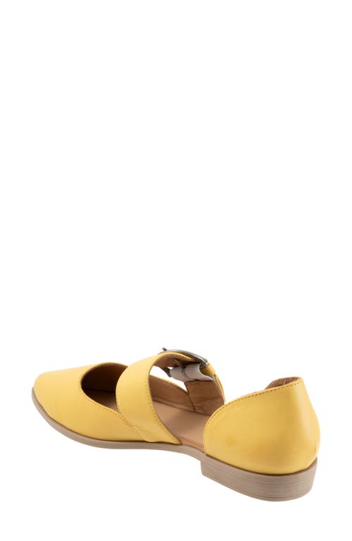 Bueno Brittany Pointed Toe Flat In Yellow