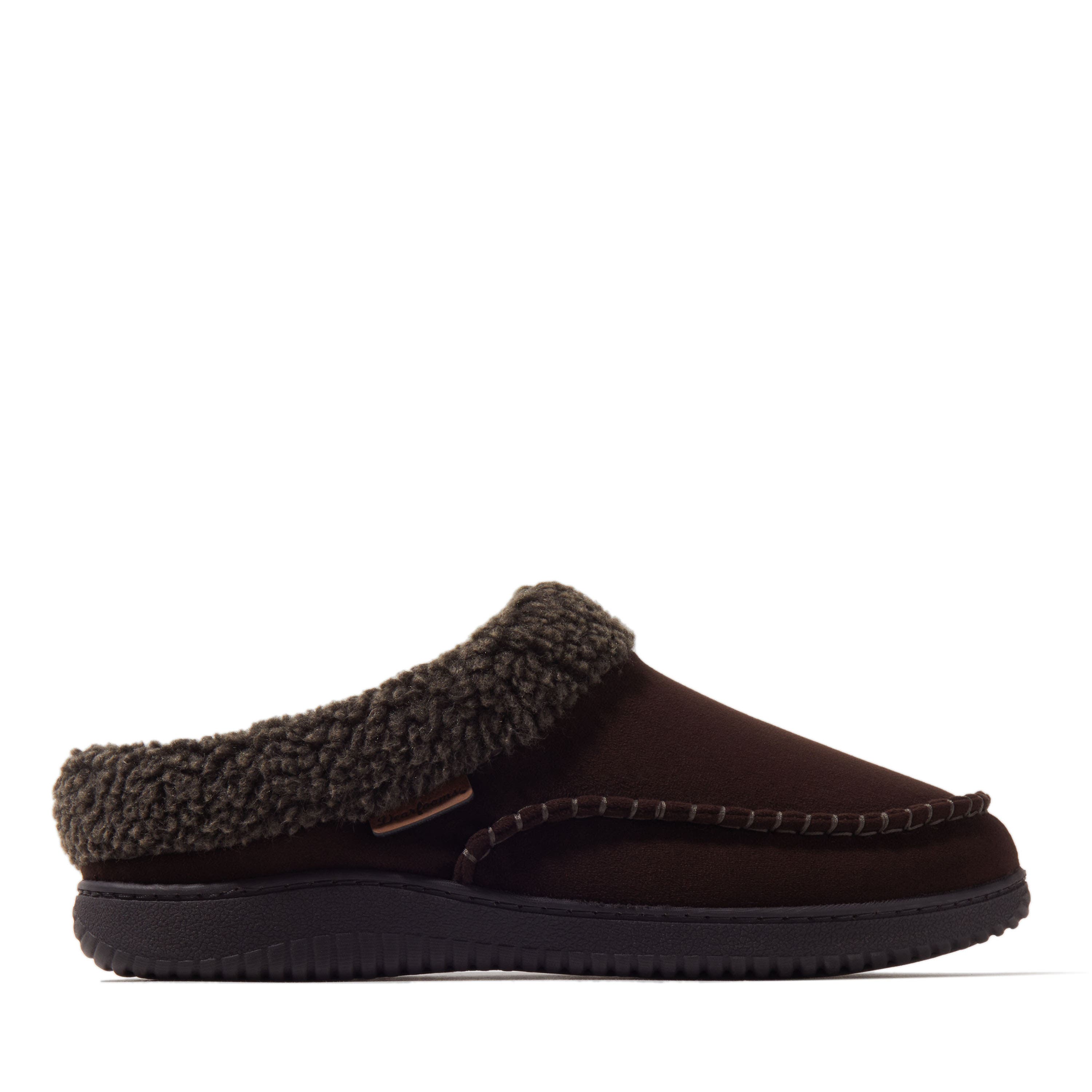 Marshall Microsuede Moccasin Toe Clog Slipper, Alternate, color, COFFEE