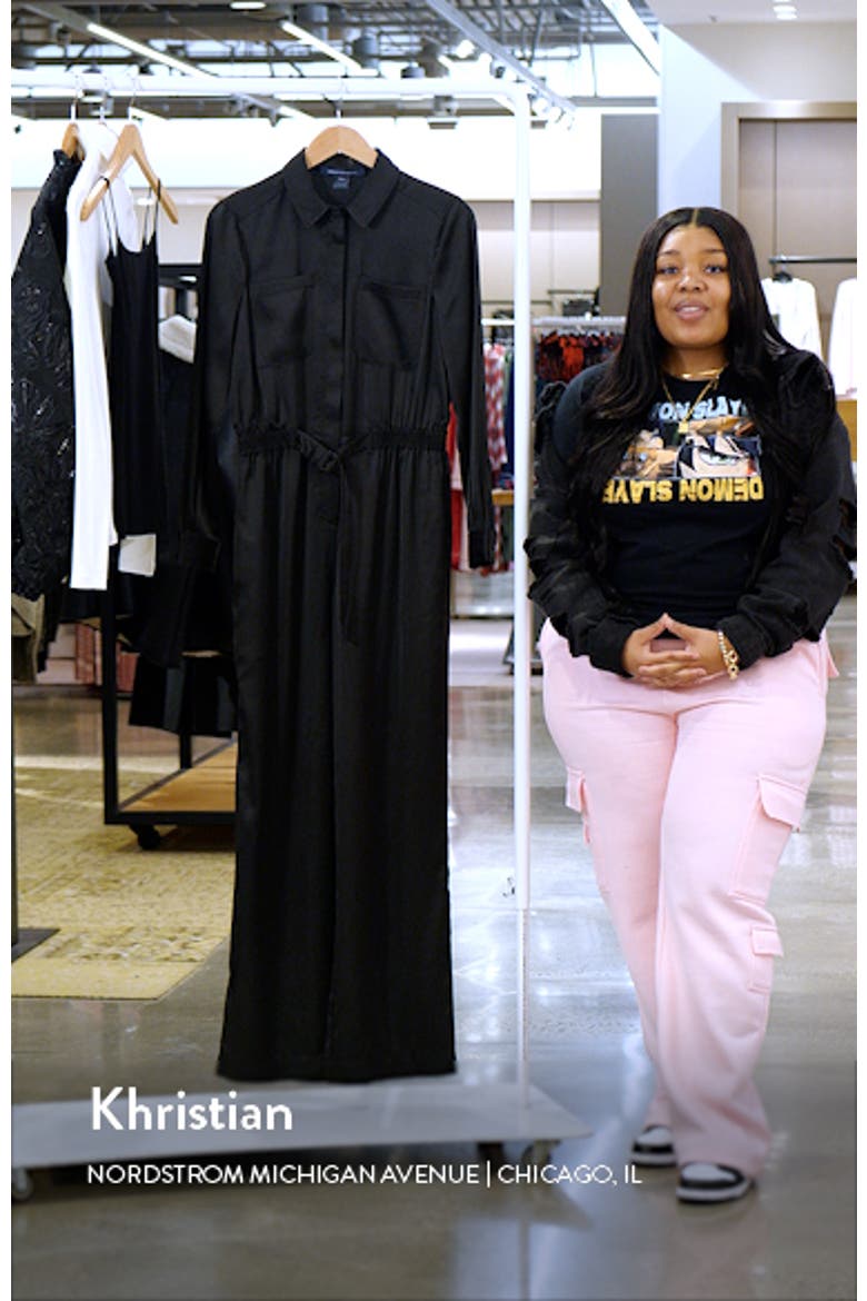 Enid Long Sleeve Satin Jumpsuit video