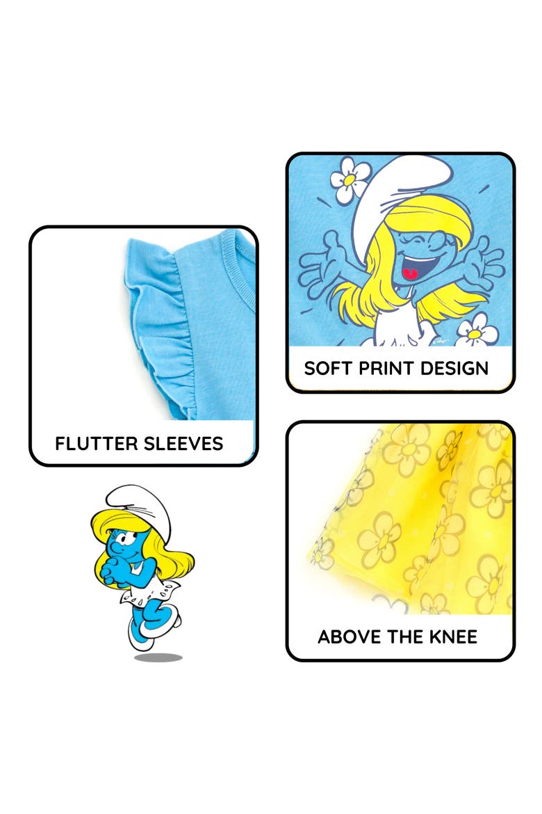 Smurfette Tutu Dress, Alternate, color, Smurfette Blue Yellow